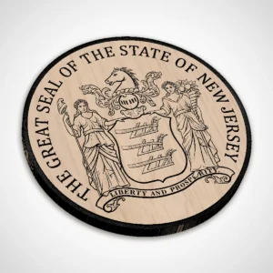 Alternative view of State Seal of New Jersey